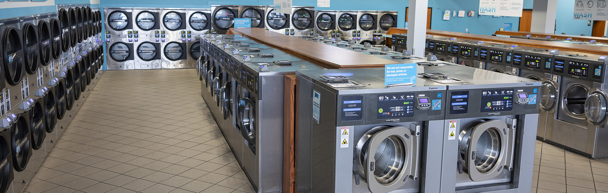 RETHINK LAUNDRY WITH <br>EXPRESS LAUNDRY CENTER